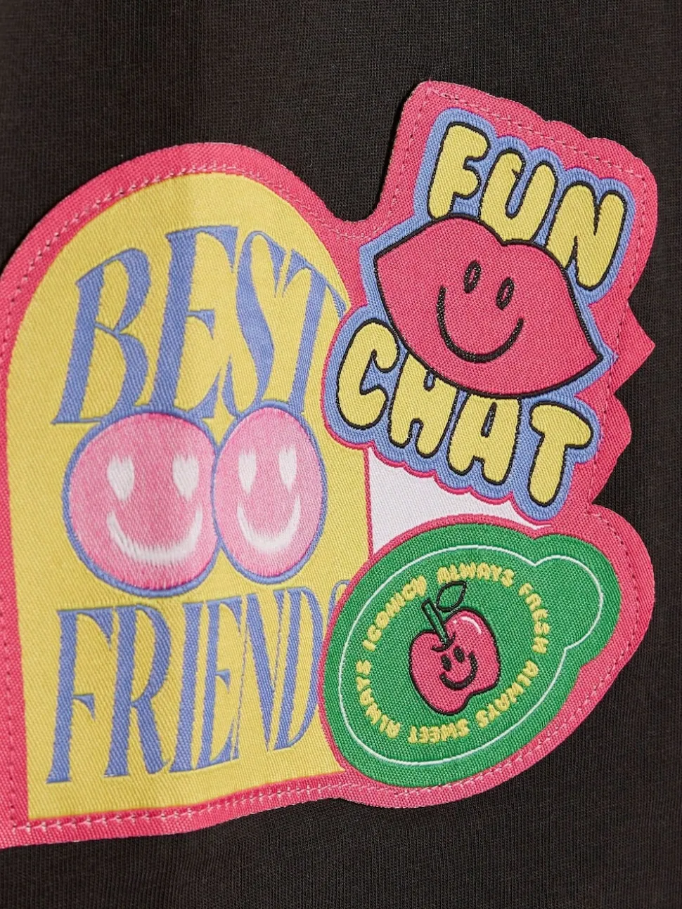 River Island Black Badge Boyfriend Fit T-Shirt