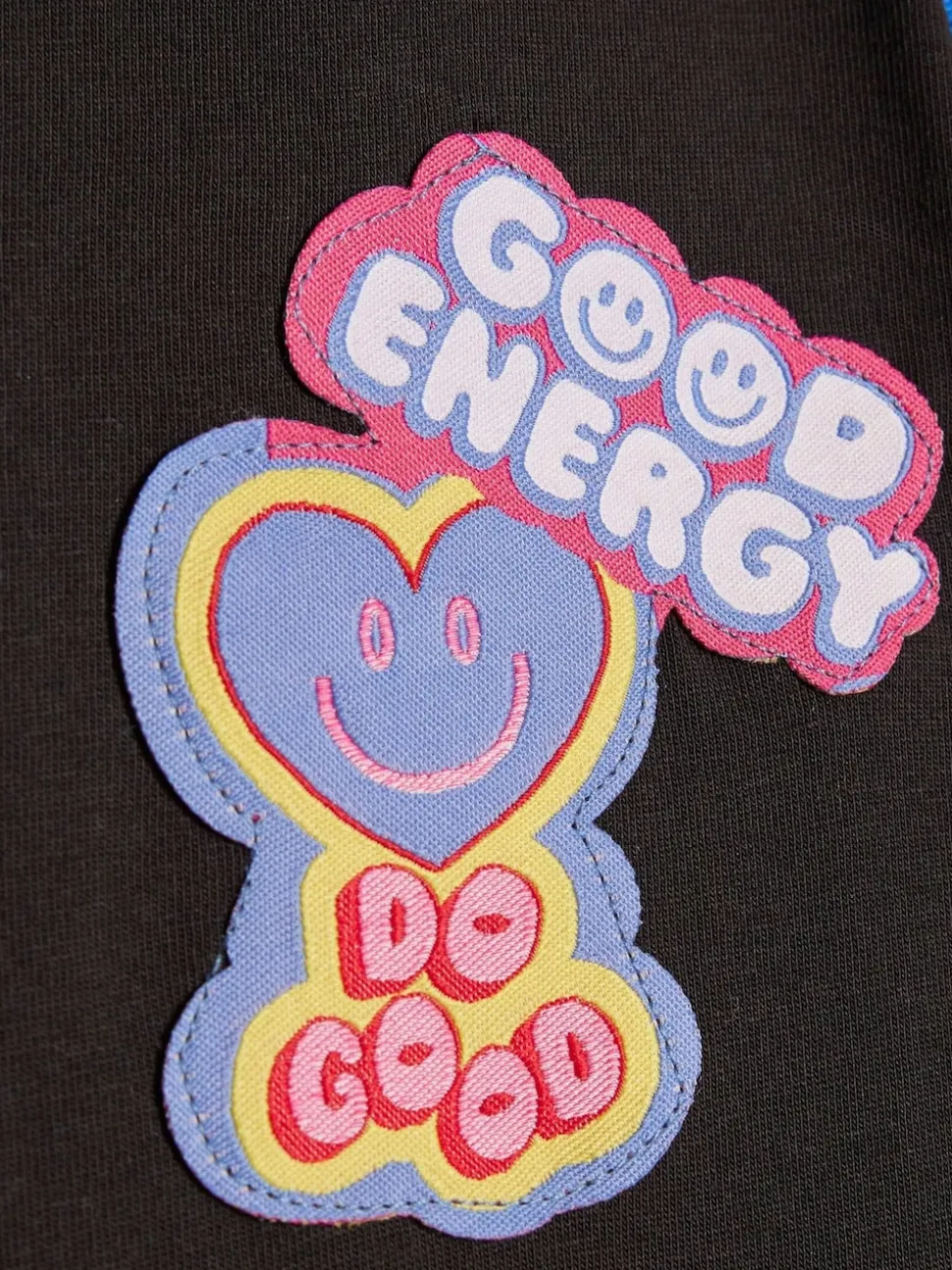 River Island Black Badge Boyfriend Fit T-Shirt