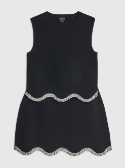 River Island Black Embellished Vest & Skirt Set