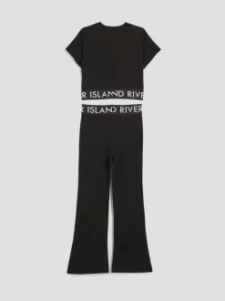 River Island Black Girls Kickflare Set