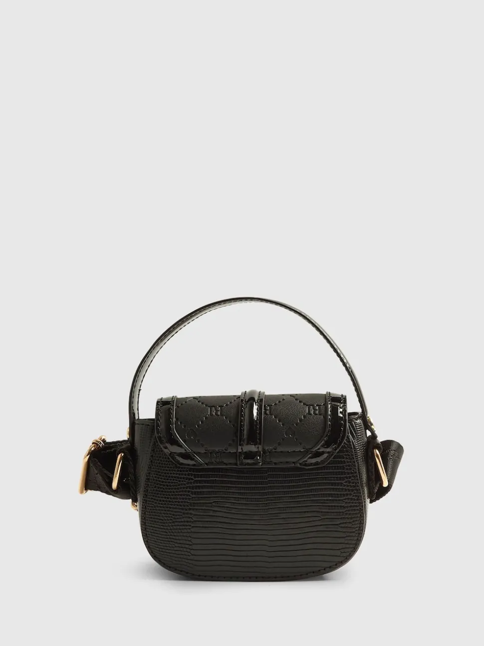 River Island Black Heart Monogram Kendal Cross-Body Bag
