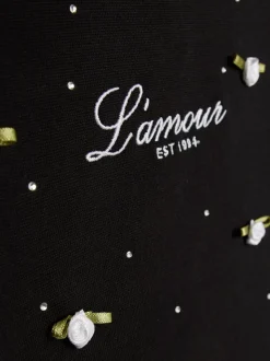 River Island Black Lamour Rosette Baby T-Shirt