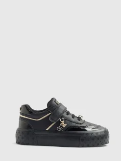 River Island Black Monogram Charm Trainers