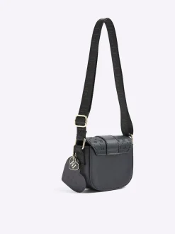 River Island Black Monogram Heartlock Kendal Bag
