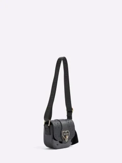River Island Black Monogram Heartlock Kendal Bag