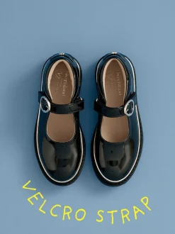 River Island Black Oval Buckle Mary Jane Shoes