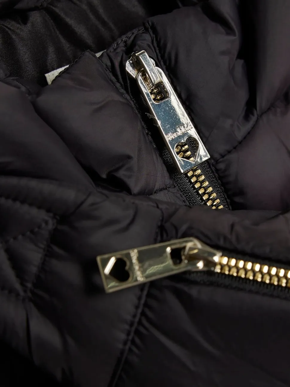 River Island Black Padded Hooded Gilet & Bag