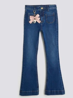 River Island Blue Girls Jupiter Snaffle Flare Jeans