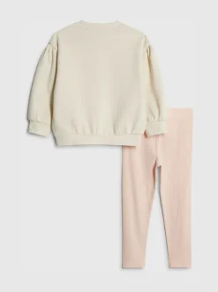 River Island Cream Bow Sweatshirt & Leggings Set