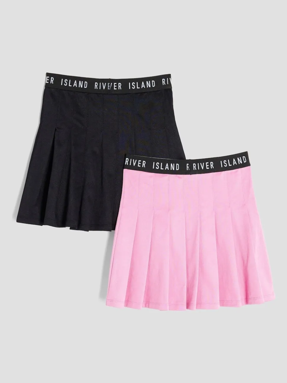 River Island Pink Pleated Waistband Skirts 2 Pack