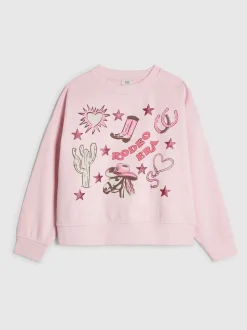River Island Pink Rodeo Era Sweatshirt