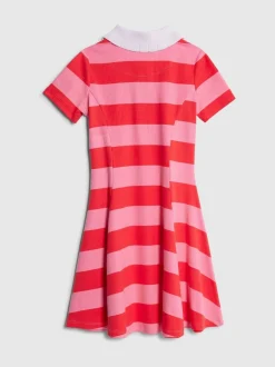 River Island Pink Rugby Stripe Polo Dress