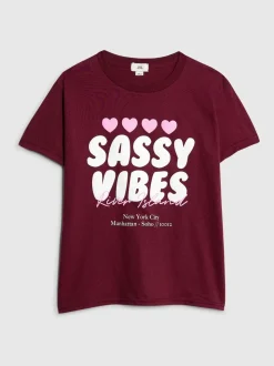 River Island Red Sassy Vibes T-Shirt