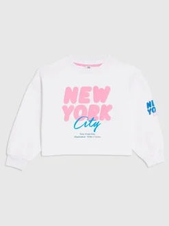 River Island White Girls New York Sweatshirt