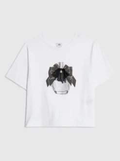 River Island White Hotfix Perfume T-Shirt