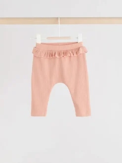 Sage Green/Coral/Ditsy Baby Leggings 4 Pack (0mths-2yrs)