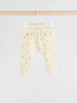 Sage Green/Coral/Ditsy Baby Leggings 4 Pack (0mths-2yrs)