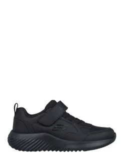 Skechers Black Bounder Power Study School Trainers
