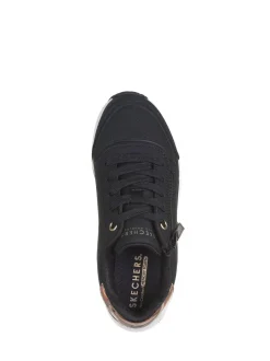 Skechers Black Uno Lite Easy Zip Trainers