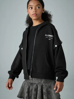 smALLSAINTS Black Amphia Underground Zip Hoodie