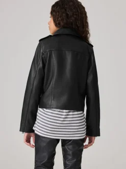 smALLSAINTS Black Belfern 100% Genuine Leather Jacket