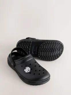 smALLSAINTS Black Clog Sandals