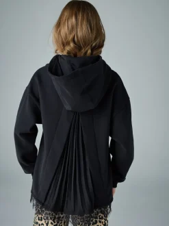 smALLSAINTS Black Lee Lace Underground Hoodie