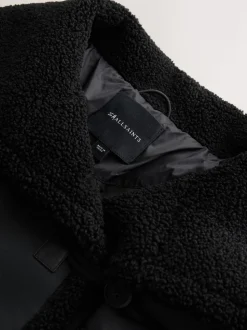 smALLSAINTS Black Padded Aviator Jacket