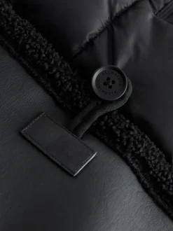 smALLSAINTS Black Padded Aviator Jacket