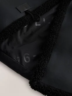 smALLSAINTS Black Padded Aviator Jacket