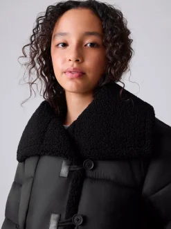 smALLSAINTS Black Padded Aviator Jacket