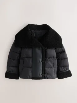 smALLSAINTS Black Padded Aviator Jacket