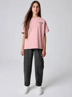 smALLSAINTS Black PU Barrel Leg Jeans