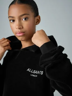 smALLSAINTS Black Velour Hoodie and Wide Leg Jogger Set