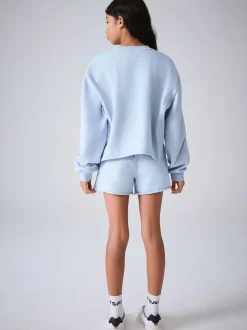 smALLSAINTS Blue Biggy Sweatshirt and Sweat Shorts Set