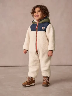 Superdry Beige Sherpa Snowsuit