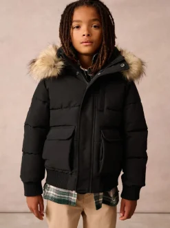 Superdry Black Everest Bomber Coat