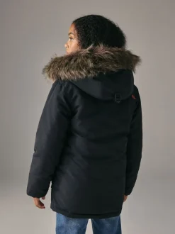 Superdry Black Everest Parka Coat