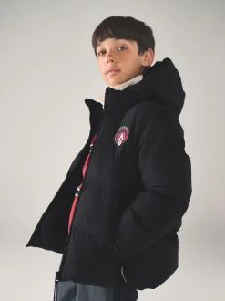 Superdry Black Sports Puffer Coat