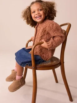 Tan Brown Water Repellent Wide Fit (G) Suede Pull On Boots