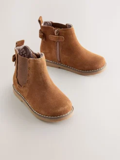 Tan Brown Wide Fit (G) Chelsea Ankle Boots