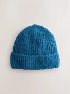 Teal Blue Fluffy Beanie (1-16yrs)