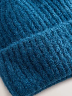 Teal Blue Fluffy Beanie (1-16yrs)