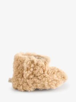 The Little Tailor Baby Plush Lined Chunky Sherpa Booties Fleece