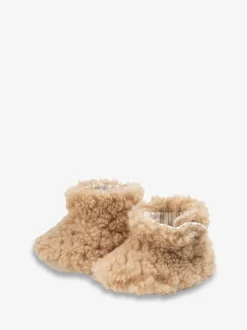 The Little Tailor Baby Plush Lined Chunky Sherpa Booties Fleece