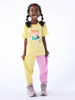 Tog 24 Pink Kids Valais Shaun The Sheep Print Joggers