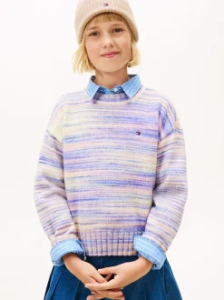 Tommy Hilfiger Blue Essential Mélange Relaxed Jumper With Wool