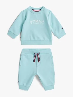 Tommy Hilfiger Blue Logo Sweatshirt And Joggers Set