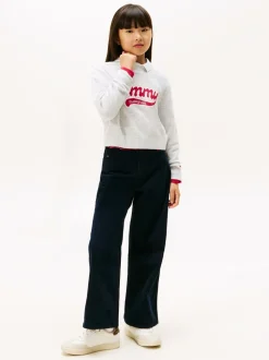 Tommy Hilfiger Blue Mabel High Rise Wide Leg Corduroy Trousers