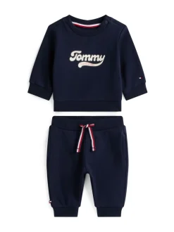 Tommy Hilfiger Blue Varsity Sweatshirt And Joggers Set